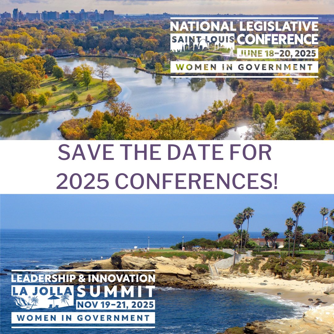 Women In Government (@womeningovt) on Twitter photo ❗Mark your calendars❗We're thrilled to announce #NLC2025 will take place in St. Louis next summer & #LIS2025 will be in La Jolla next fall! Registration links will be available in the coming months, so be on the lookout for communications from us! tinyurl.com/yc8pxez5 ❗Mark your calendars❗We're thrilled to announce #NLC2025 will take place in St. Louis next summer & #LIS2025 will be in La Jolla next fall! Registration links will be available in the coming months, so be on the lookout for communications from us! tinyurl.com/yc8pxez5
