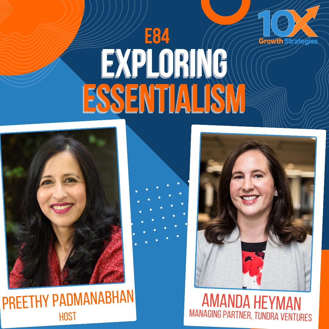 Preethy Padmanabhan (@preepadu) on Twitter photo 10x growth podcast episode 84 features the book "Essentialism" by <a href="/GregoryMcKeown/">Greg McKeown</a>. Check out my discussion with <a href="/AmandaHeyman/">Amanda N. Heyman she/her</a> and learn to reduce noise, clarify priorities, and make meaningful progress.
grow10x.co, tiny.cc/10xspotify, tiny.cc/10xapple 10x growth podcast episode 84 features the book "Essentialism" by <a href="/GregoryMcKeown/">Greg McKeown</a>. Check out my discussion with <a href="/AmandaHeyman/">Amanda N. Heyman she/her</a> and learn to reduce noise, clarify priorities, and make meaningful progress.
grow10x.co, tiny.cc/10xspotify, tiny.cc/10xapple