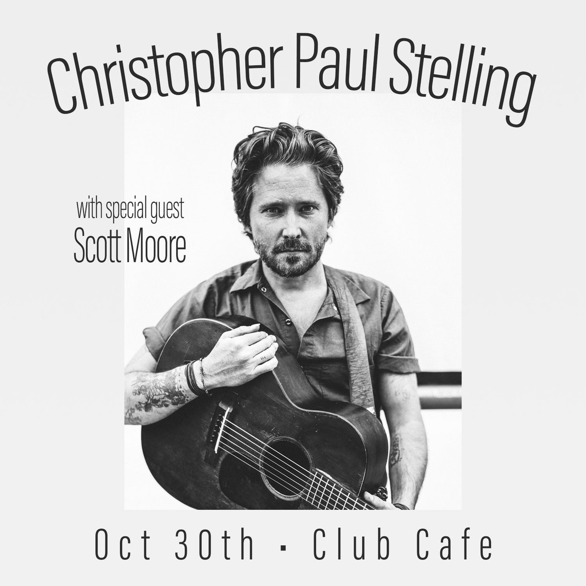 opusoneprod's tweet photo. 🔔 JUST ANNOUNCED 🔔
#ScottMoore will join @C_P_Stelling as support for this @ClubCafeLive on 10/30.
🎶🎧LISTEN: https://t.co/hP8CIb0n13
🎟 BUY TIXS: https://t.co/NhBk1QkOBR https://t.co/8p0MA2a6a3