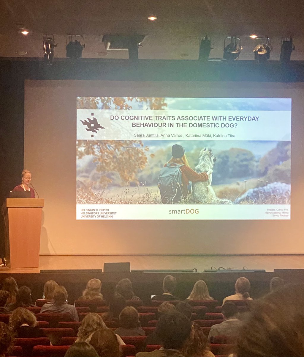 Laura Hänninen (@laurathanninen) on Twitter photo PhD student MSc Saara Junttila <a href="/JunttilaSaara/">Saara Junttila 🐶</a> #eltdk <a href="/LifeSciHelsinki/">Life Sciences University of Helsinki</a> presented her interesting results on the associations between cognitive traits and everyday behaviour in the domestic dog #evcbmaw2024 in Paris. Next year in Finland! PhD student MSc Saara Junttila <a href="/JunttilaSaara/">Saara Junttila 🐶</a> #eltdk <a href="/LifeSciHelsinki/">Life Sciences University of Helsinki</a> presented her interesting results on the associations between cognitive traits and everyday behaviour in the domestic dog #evcbmaw2024 in Paris. Next year in Finland!