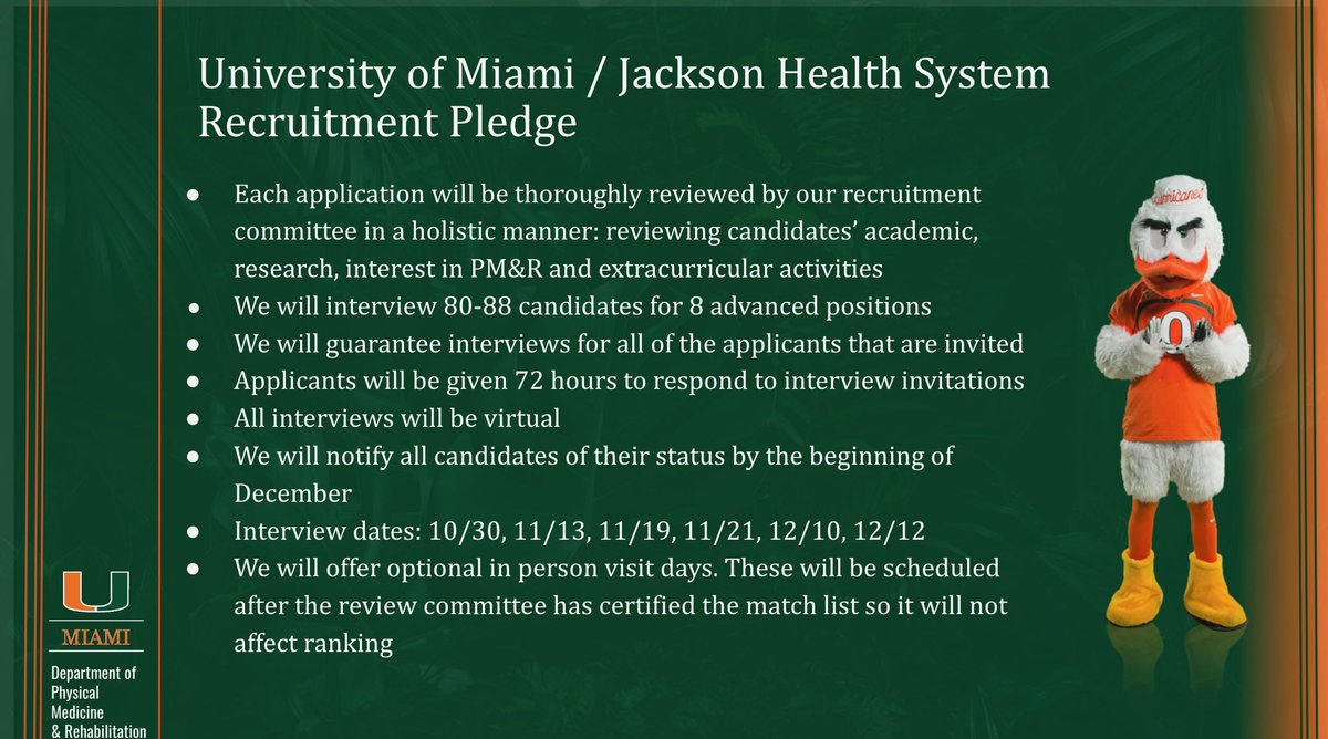 Attention🚨‼️

We’re so excited for this interview season 💚

Thank you for considering our program 🧡

#physiatry #pmr #interviews #pledge