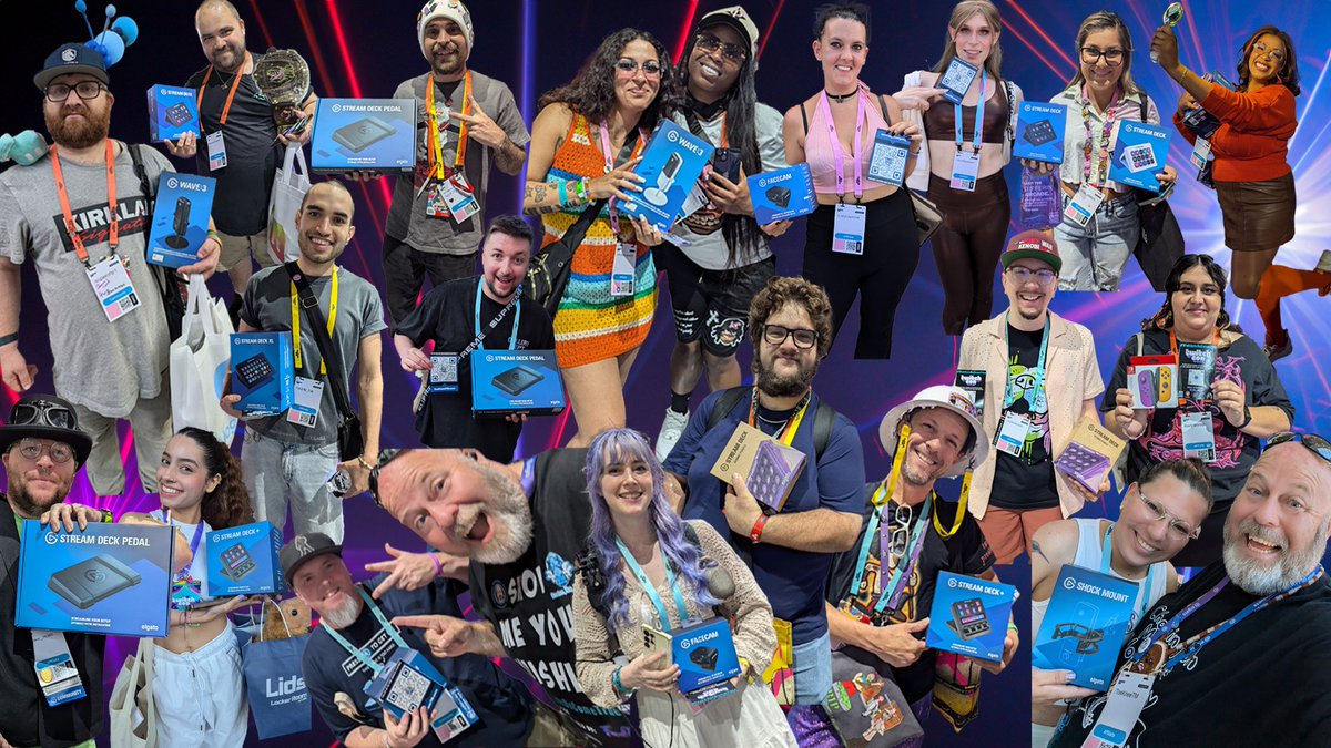 I want to throw a HUGE shoutout to my community for helping me take #WishlistsDoComeTrue to #TwitchCon 2024 San Diego. We blessed over 2 dozen streamers with @Elgato gear to help level up their streams. (And one Nintendo cause stick drift LOL)

Mucho love y'all! Stay Blessed.