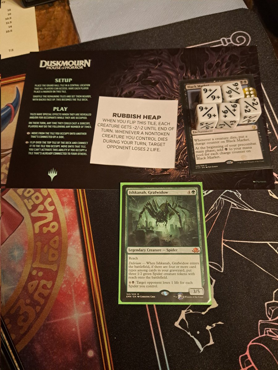 winterymute's tweet photo. Doming an opponent for 35 life bc my black market generated 32 black mana due to rubbish heap wiping out an absurd number of tokens my previous turn https://t.co/pTqB6s2Hhm