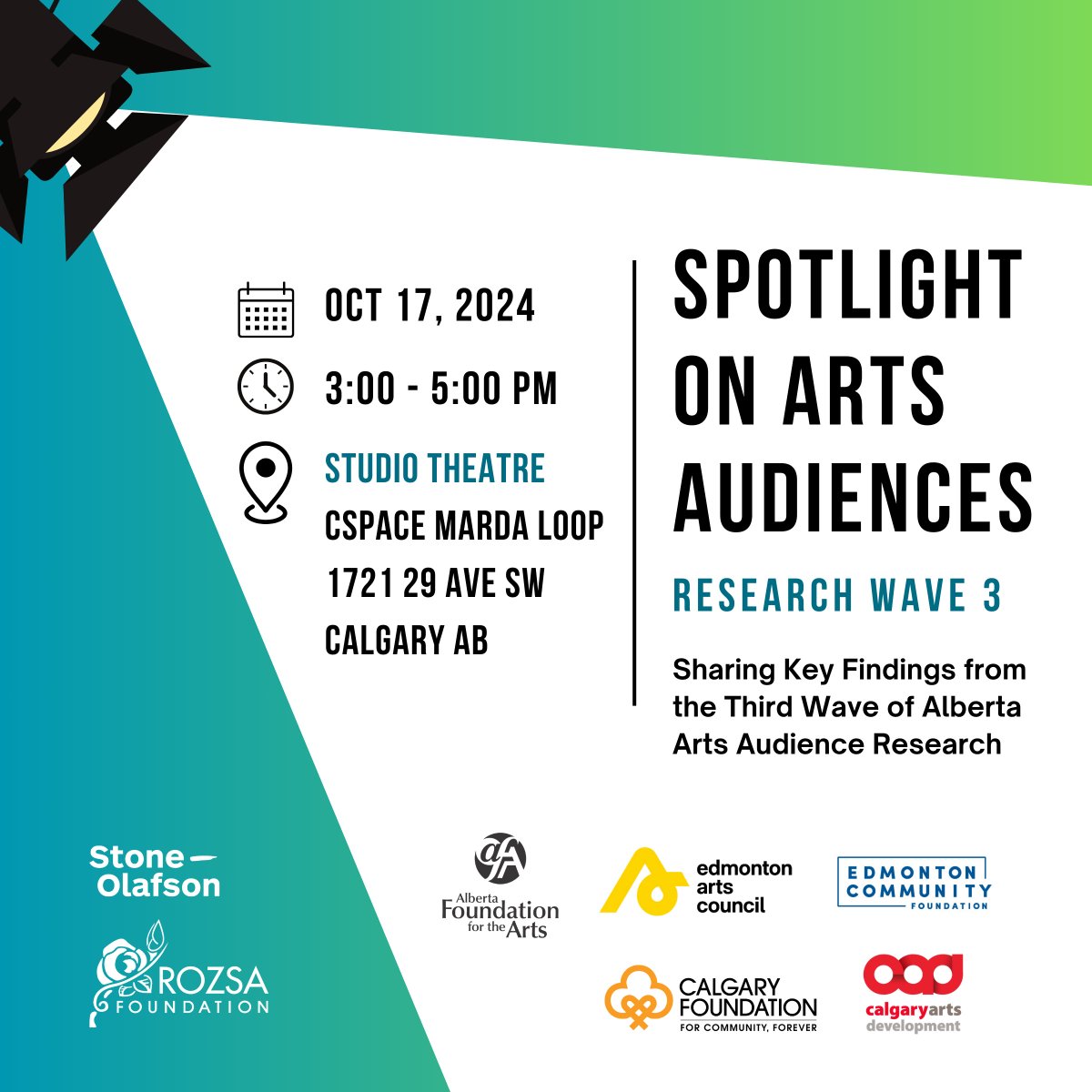 Calgary, get ready! Join us for the Third Wave of Arts Audience Research Findings! 

👉 Register today and secure your spot!

To register : eventbrite.ca/e/spotlight-on…