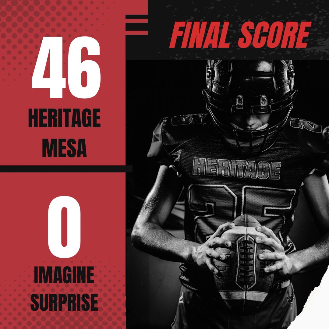Congratulations to <a href="/HAMesaAthletics/">Heritage Mesa Athletics</a> for their win last night!
<a href="/azcaa_athletics/">CAA PREPS</a>