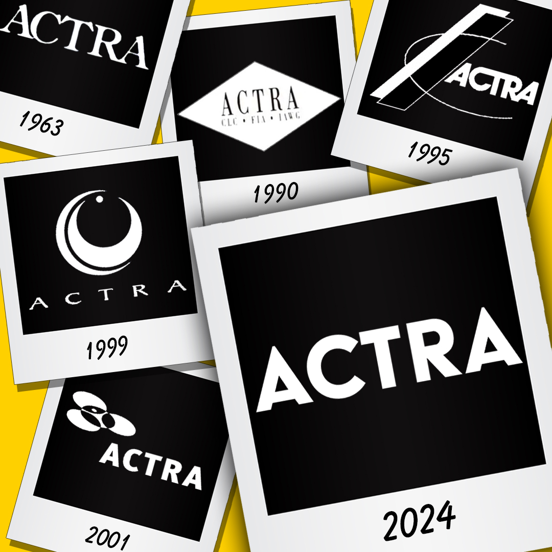 We're ready for our closeup! Your union has a brand new logo which premieres today and will roll out across #ACTRA in the days and weeks to come.