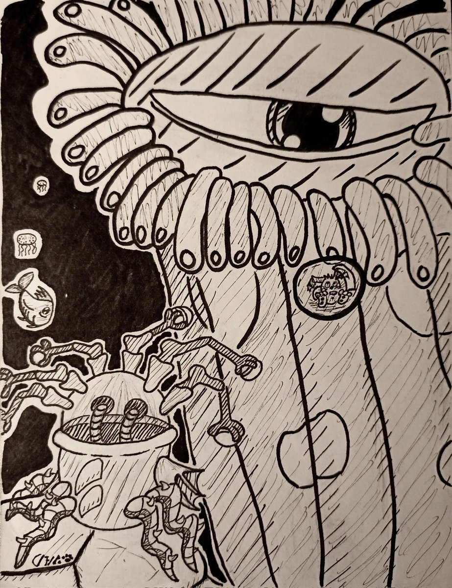 fongagafon's tweet photo. Little late for me but... 
#MonstoberMSM 
Day 4: Living Ocean
Like a Human World's ocean, the Living Ocean have a lot of secrets and mysterious creatures... 🌊 https://t.co/WZGl7CrKKC