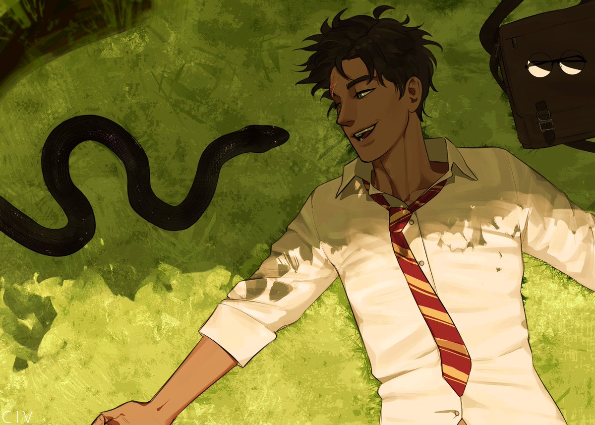 #hpss Snape the snake is an animagus, Harry talks to him in parseltongue