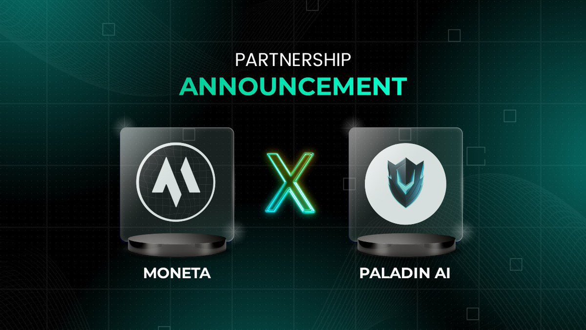 NEW PARTNERSHIP ANNOUNCEMENT

We’re thrilled to welcome <a href="/PaladinAIETH/">PaladinAI</a>  to the Moneta ecosystem!

$MNTA X $PALAI

PaladinAI offers a decentralized approach to Web3 security, using advanced AI to provide real-time, precise audit reports for blockchain contracts. The platform