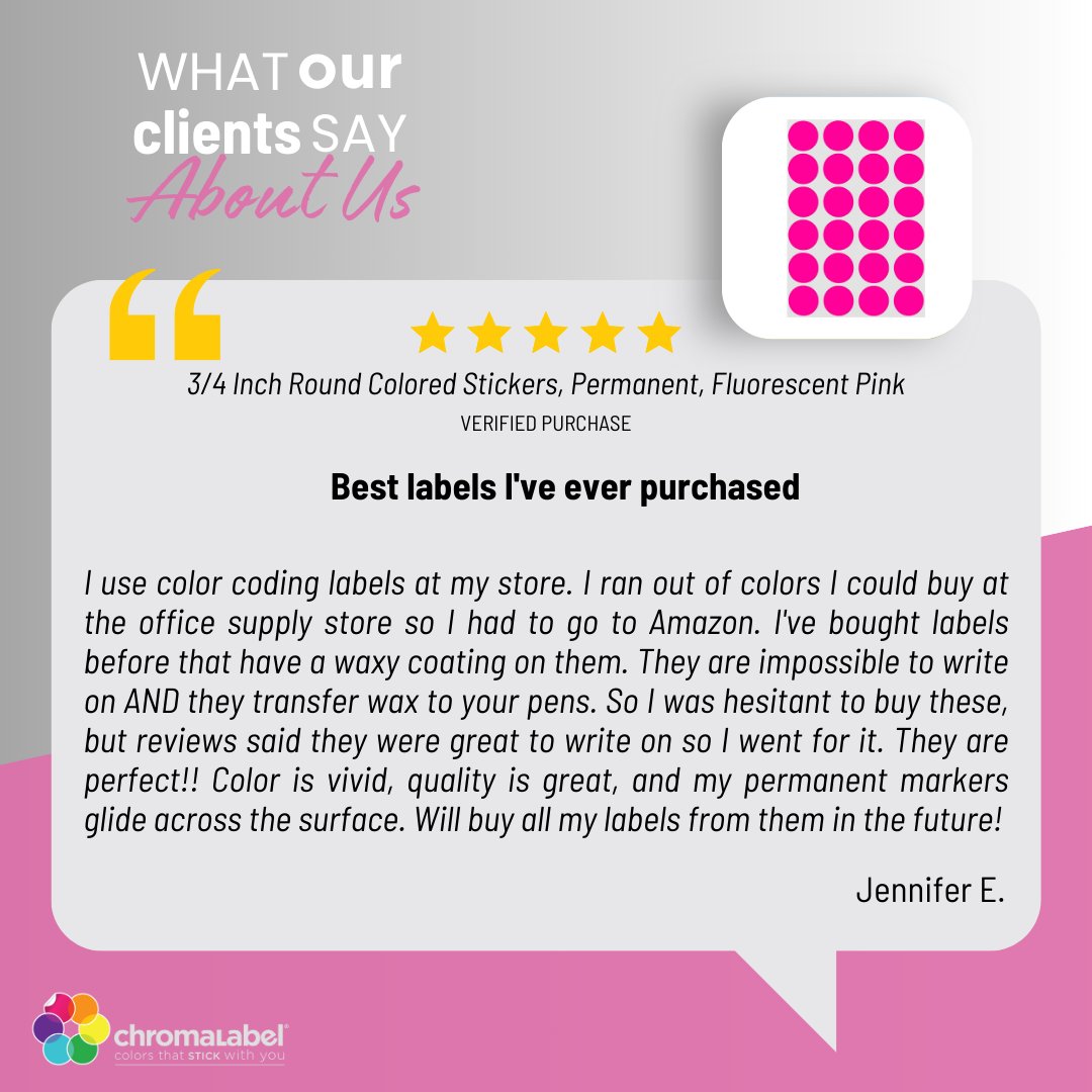ChromaLabel's tweet image. Our customer was hesitant after past waxy label experiences, but they gave us a shot—and loved it! Vivid colors, smooth surface, and easy to write on with permanent markers. 🖊️ 
#ColorCoding #QualityLabels #ChromaLabel
