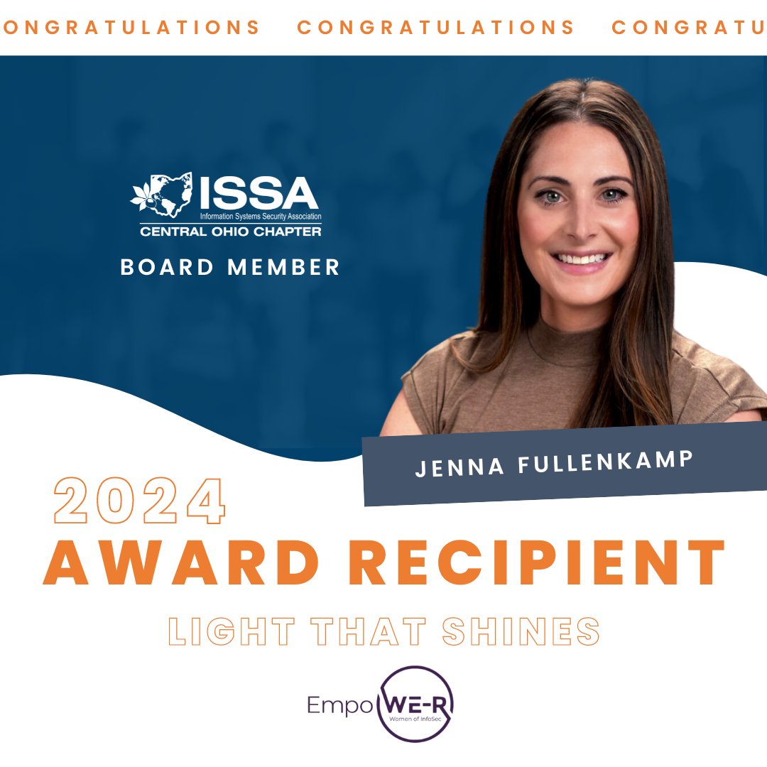 Congratulations to Jenna Fullenkamp, Director of Sponsors for the COISSA Board, on winning the 'Light that Shines' award at the annual Gala for EmpoW-ER! Your dedication and leadership continue to inspire us all. Well deserved!
#Congrats  #COISSA