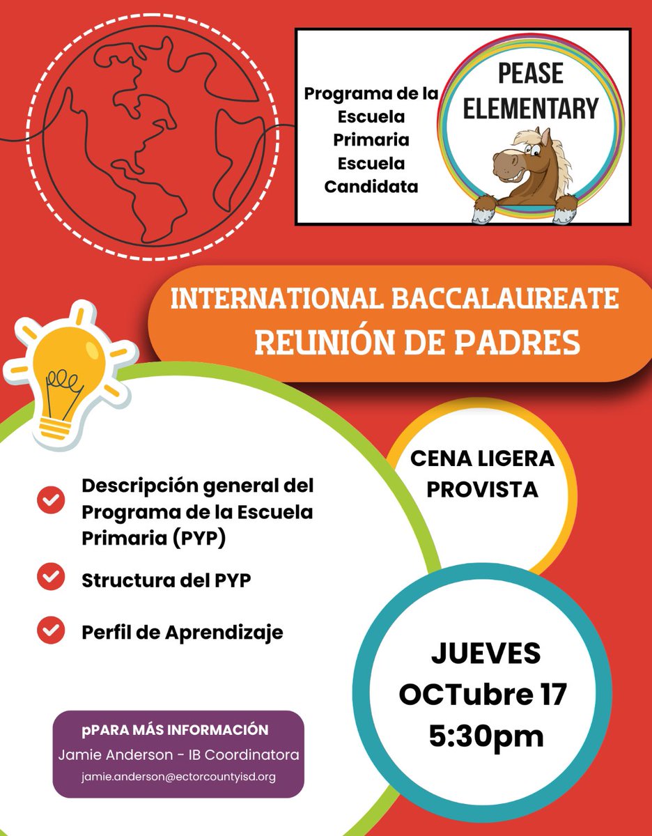 Join us for an informational parent meeting to learn about the International Baccalaureate Primary Years Programme. An amazing opportunity to learn about the IB PYP, a globally recognized, student-centered curriculum focusing on developing lifelong learners &amp; critical thinkers.