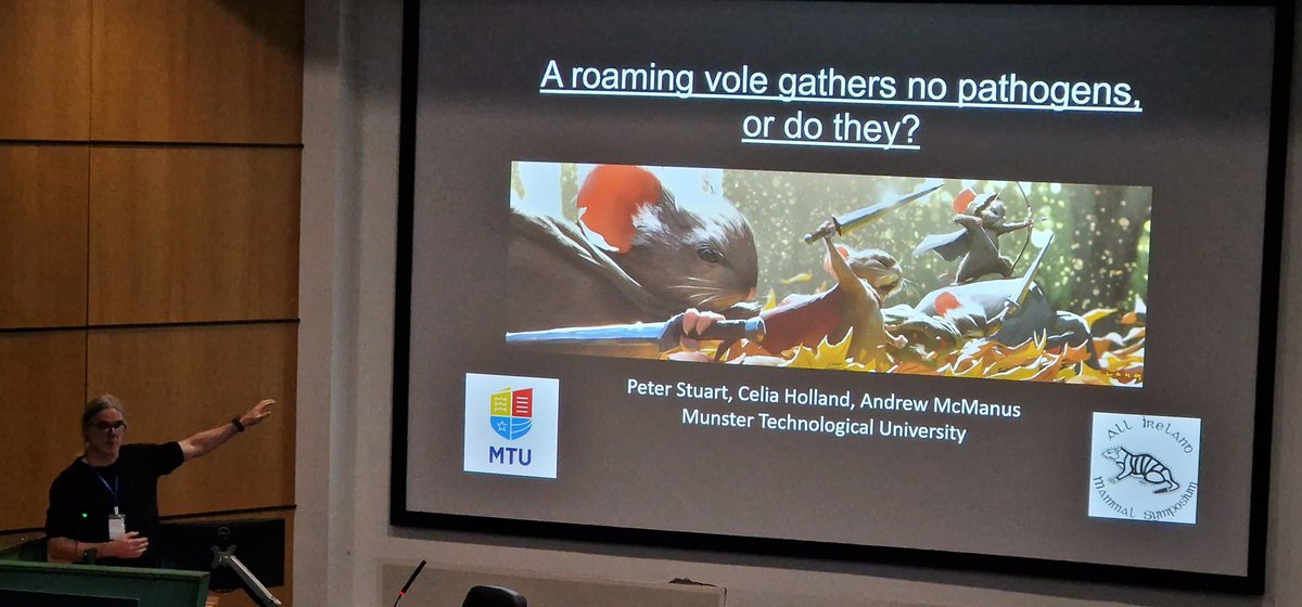 Louise Overy (@louiseovery) on Twitter photo Great first day at #AIMS2024 and a brilliant presentation given by our very own <a href="/PeterdStuart/">Peter Stuart🇺🇦</a> <a href="/andz011/">Andrew McManus PhD</a> about their latest research on the effects of parasite ecology of the bank vole introduction to Ireland <a href="/BPSMTU/">MTU Biological and Pharmaceutical Sciences</a> <a href="/STEM_MTUKerry/">School of STEM - MTU Kerry Campus</a> #smallmammalresearch #bankvole Great first day at #AIMS2024 and a brilliant presentation given by our very own <a href="/PeterdStuart/">Peter Stuart🇺🇦</a> <a href="/andz011/">Andrew McManus PhD</a> about their latest research on the effects of parasite ecology of the bank vole introduction to Ireland <a href="/BPSMTU/">MTU Biological and Pharmaceutical Sciences</a> <a href="/STEM_MTUKerry/">School of STEM - MTU Kerry Campus</a> #smallmammalresearch #bankvole