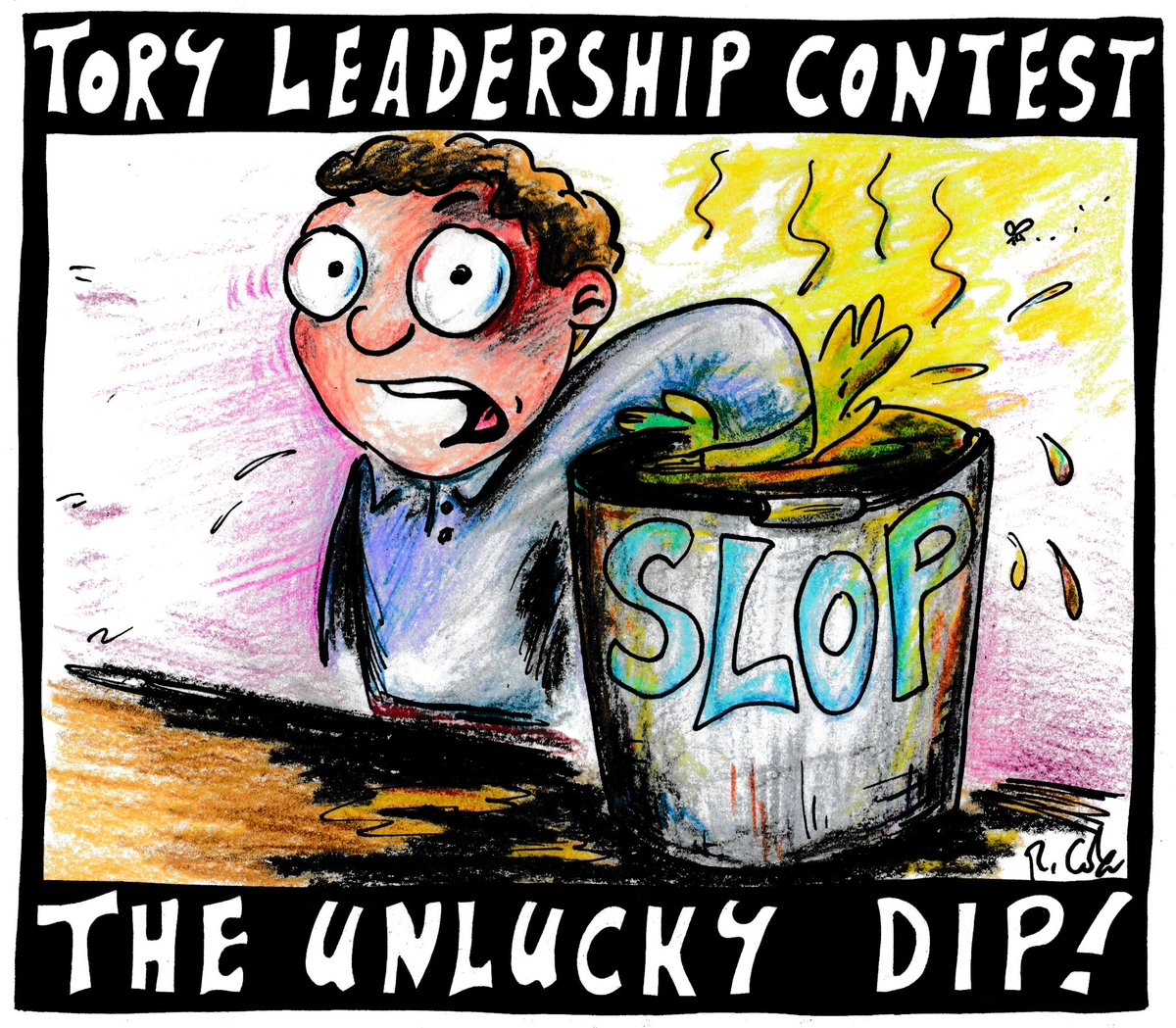 PlebRickCartoon's tweet photo. How Times Change. My cartoon from the time of the previous Tory leadership contest. At least this time they are all a glowing example of the best that the UK has to offer....err.
#ConservativePartyConference2024 

As seen in @M_Star_Online https://t.co/sweEBuii4m
