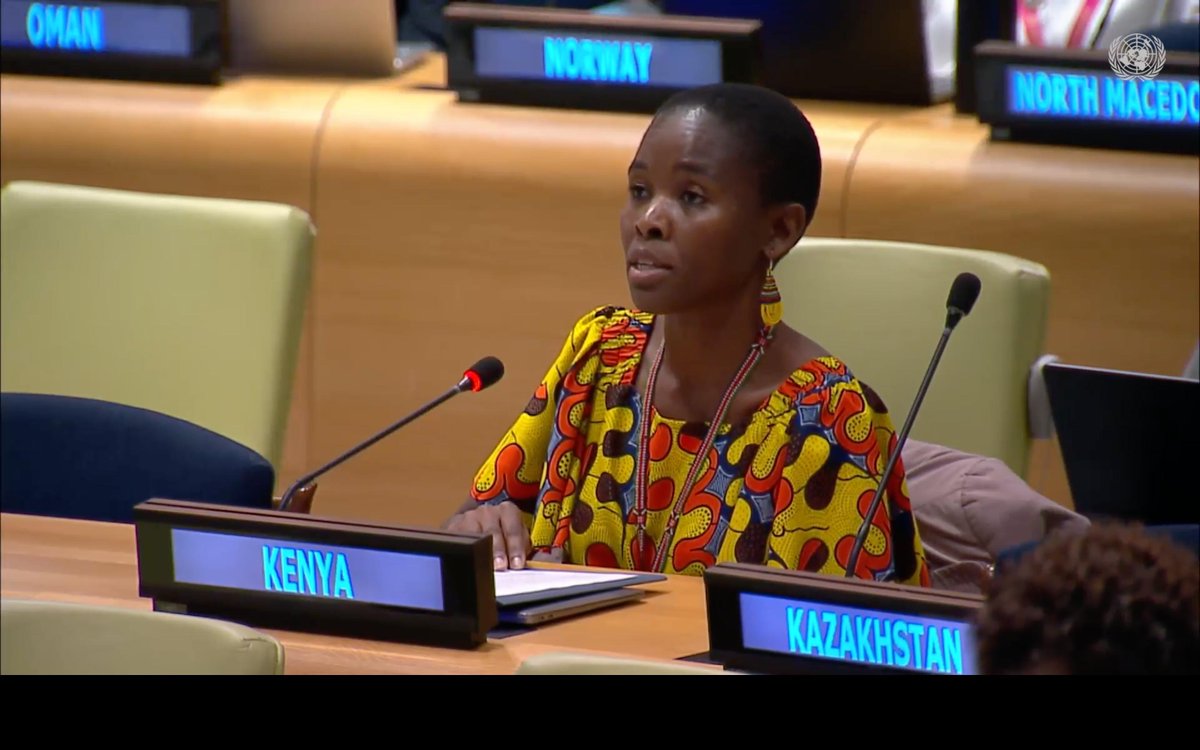 During the general discussion in the 6th Committee of UNGA-79, Ms. Catherine Nyakoe, Legal Counsel, delivered Kenya's statement on “protection of persons in the event of disasters”. She: