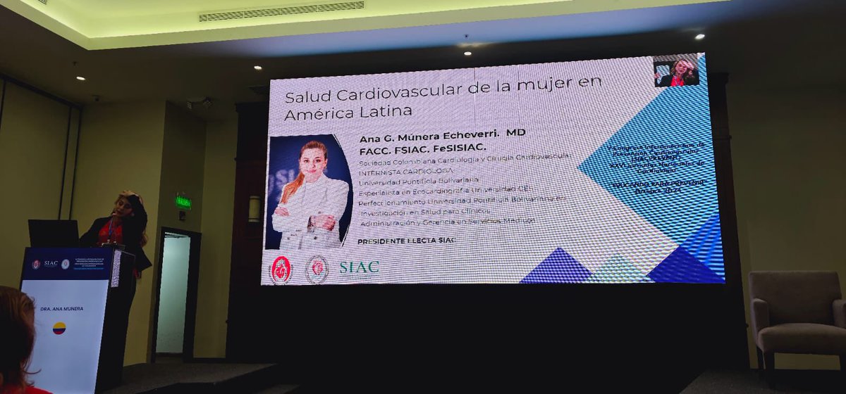 SIAC (@siac_cardio) on Twitter photo Gran conferencia de la Dra. <a href="/AnaGMuneraE/">Ana G. Múnera Echeverri</a> 🇨🇴presidenta electa SIAC
“Salud cardiovascular de la mujer en América Latina”
Congreso #SIACPREVENT24 #JornadasSEC
<a href="/siacprevent/">SIACPREVENT</a> <a href="/cardiologiaec/">Sociedad Ecuatoriana de Cardiología N Pichincha</a> Gran conferencia de la Dra. <a href="/AnaGMuneraE/">Ana G. Múnera Echeverri</a> 🇨🇴presidenta electa SIAC
“Salud cardiovascular de la mujer en América Latina”
Congreso #SIACPREVENT24 #JornadasSEC
<a href="/siacprevent/">SIACPREVENT</a> <a href="/cardiologiaec/">Sociedad Ecuatoriana de Cardiología N Pichincha</a>