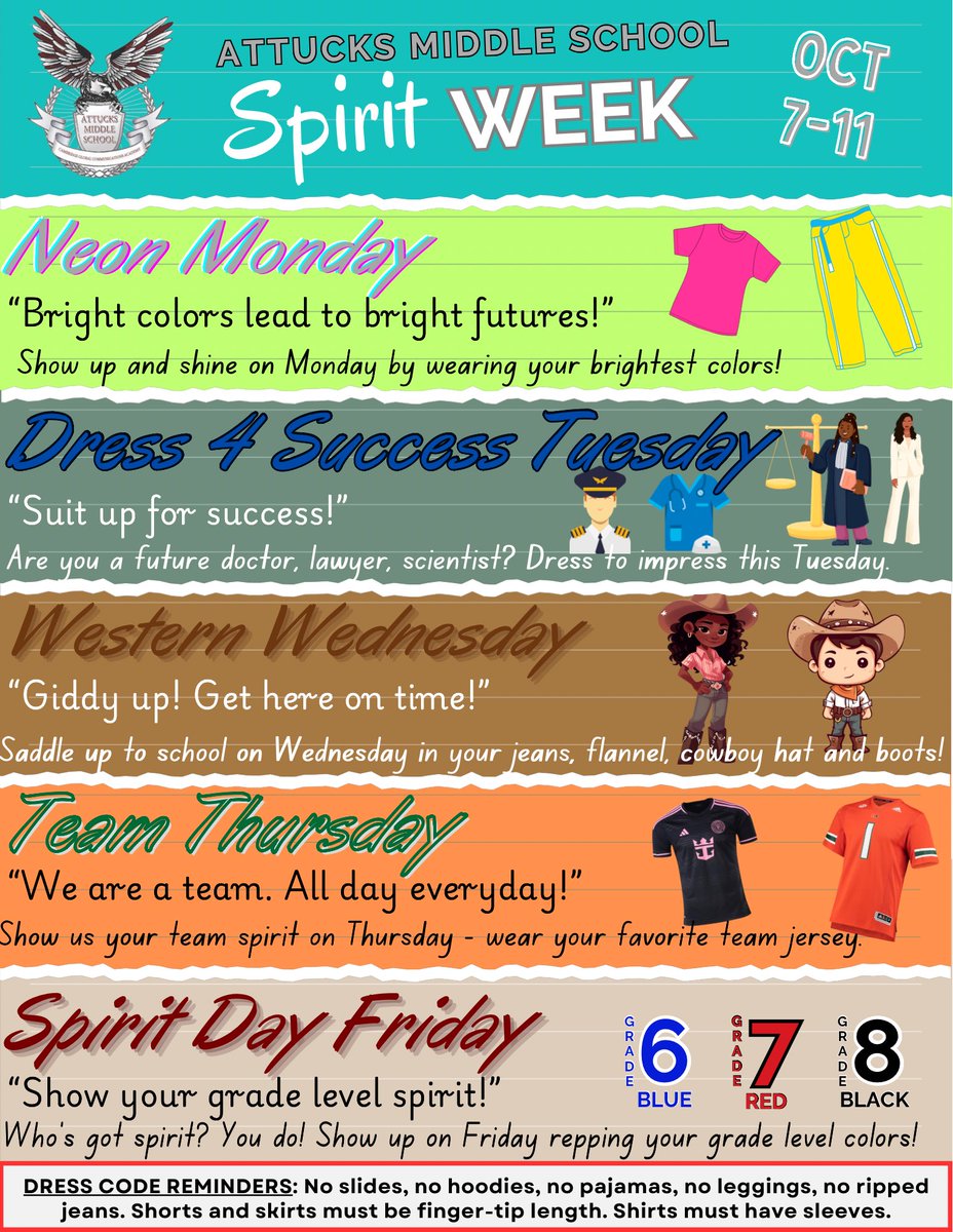 Attucks Middle (@attucksms) on Twitter photo Eagles let’s shine during our A.M.S Spirit week October 7 to October 11. Let’s have fun while LEARNING. <a href="/CassandraAdder2/">Cassandra Adderley</a> <a href="/FACE_BCPS/">Family and Community Engagement-BCPS</a> <a href="/AlanStraussbcps/">Alan Strauss</a> <a href="/browardschools/">Broward Schools</a> <a href="/FatimaWillims/">Fatima Williams, Ed.S.</a> <a href="/DonaldNicolas/">Dr. Donald G. Nicolas</a> <a href="/MagnetSchlsMSA/">Magnet Schools of America</a> Eagles let’s shine during our A.M.S Spirit week October 7 to October 11. Let’s have fun while LEARNING. <a href="/CassandraAdder2/">Cassandra Adderley</a> <a href="/FACE_BCPS/">Family and Community Engagement-BCPS</a> <a href="/AlanStraussbcps/">Alan Strauss</a> <a href="/browardschools/">Broward Schools</a> <a href="/FatimaWillims/">Fatima Williams, Ed.S.</a> <a href="/DonaldNicolas/">Dr. Donald G. Nicolas</a> <a href="/MagnetSchlsMSA/">Magnet Schools of America</a>