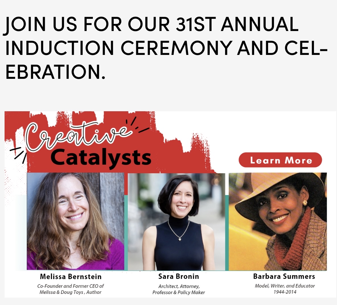 We can already feel the warm buzz of inspiration and empowerment building as we approach this year’s 31st Annual Induction Ceremony. Join us at The Bushnell Performing Arts Center on the 22nd—we can’t wait to see you there! Get your tickets at cwhf.org ! 💖✨