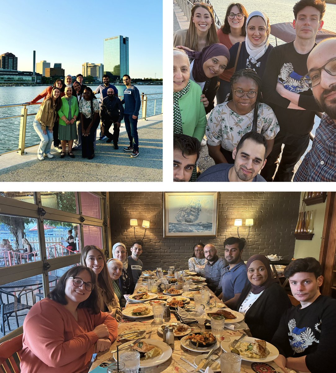 Our residents had a nice evening with our chair, Dr. Amira Gohara, over dinner in downtown Toledo! These moments of connection and wellness truly make a difference!