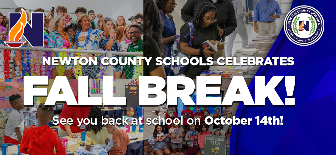 All <a href="/NewtonCoSchools/">NCSS</a> will be closed from October 7-11, 2024 for Fall Break! Students should report back to school on Monday, October 14, 2024!