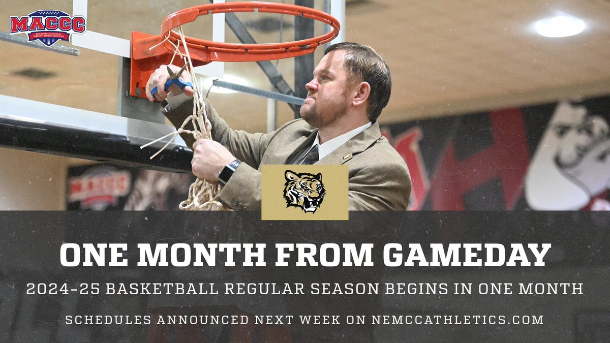 Northeast Tigers (@nemcctigers) on Twitter photo BKB | We are 1οΈβ£ month away from the start of another π championship pursuit!
The 2024-25 regular season for both <a href="/NEMCCWBB/">NEMCC Women's Basketball</a> & <a href="/NEMCCBasketball/">NEMCCMen'sBasketball</a> begins on Nov. 4th. Weβll release their complete schedules next week! Keep an eye on NEMCCathletics.com.
π― #TigerTown BKB | We are 1οΈβ£ month away from the start of another π championship pursuit!
The 2024-25 regular season for both <a href="/NEMCCWBB/">NEMCC Women's Basketball</a> & <a href="/NEMCCBasketball/">NEMCCMen'sBasketball</a> begins on Nov. 4th. Weβll release their complete schedules next week! Keep an eye on NEMCCathletics.com.
π― #TigerTown