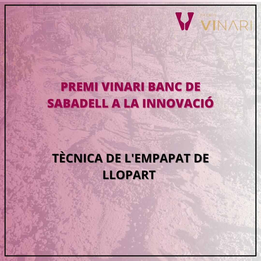 🆕 Ara lliurem el Premi Vinari <a href="/BancSabadell/">Banc Sabadell</a> a la iniciativa més Innovadora, que és per a:

🔶 Tècnica de l'Empapat de <a href="/Llopart1887/">Llopart</a>.

👉🏽 Lliura el premi M. Àngels Martín, directora regional Penedès, Baix Llobregat Nord i Anoia Banc Sabadell.

#Vinari24

tinyurl.com/4sbn4f3f