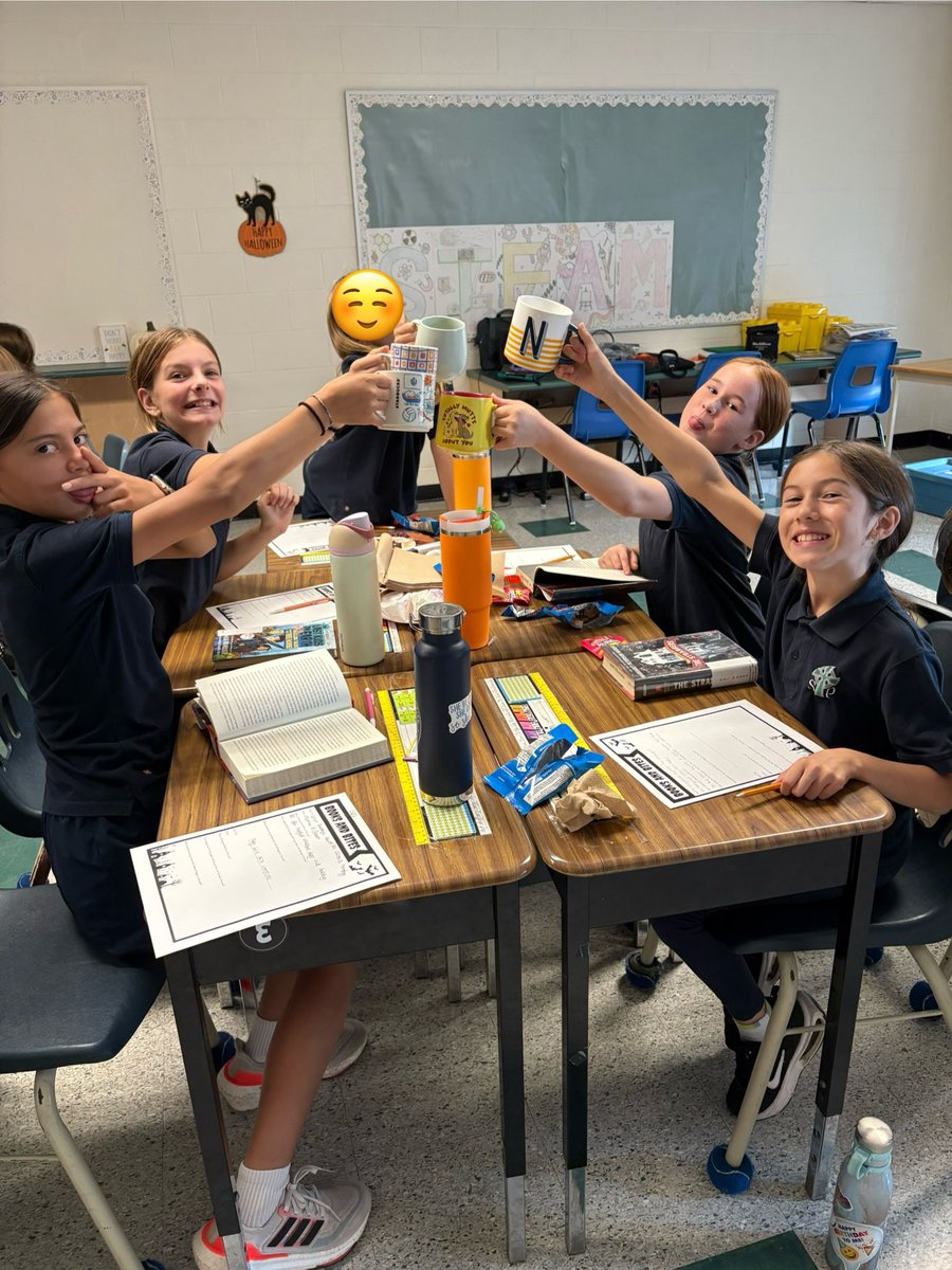 OP 🌈 (@mrsoliviap) on Twitter photo Today we had a “Books and Bites” café in Grade 5/6. Ss sampled horror & thriller novels as well as delicious fall snacks & warm apple cider. We found something for everyone to read! 🍎🎃 <a href="/StPatrickB/">St. PatsBurlington</a> Today we had a “Books and Bites” café in Grade 5/6. Ss sampled horror & thriller novels as well as delicious fall snacks & warm apple cider. We found something for everyone to read! 🍎🎃 <a href="/StPatrickB/">St. PatsBurlington</a>