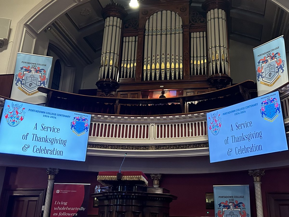 BeattieDoug's tweet photo. A genuine pleasure to attend @pcportadown centenary service of Thanksgiving and Celebration.

Wonderful singing from the school choir and past pupils. Also some fantastic reflection from past principles, teachers and pupils. https://t.co/ivKcCuzGvw