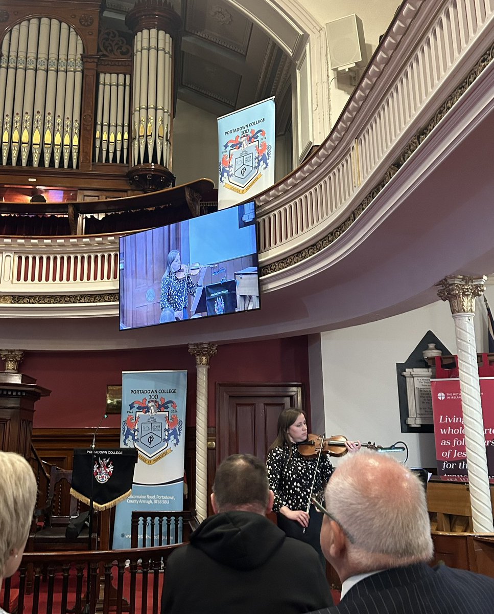 BeattieDoug's tweet photo. A genuine pleasure to attend @pcportadown centenary service of Thanksgiving and Celebration.

Wonderful singing from the school choir and past pupils. Also some fantastic reflection from past principles, teachers and pupils. https://t.co/ivKcCuzGvw