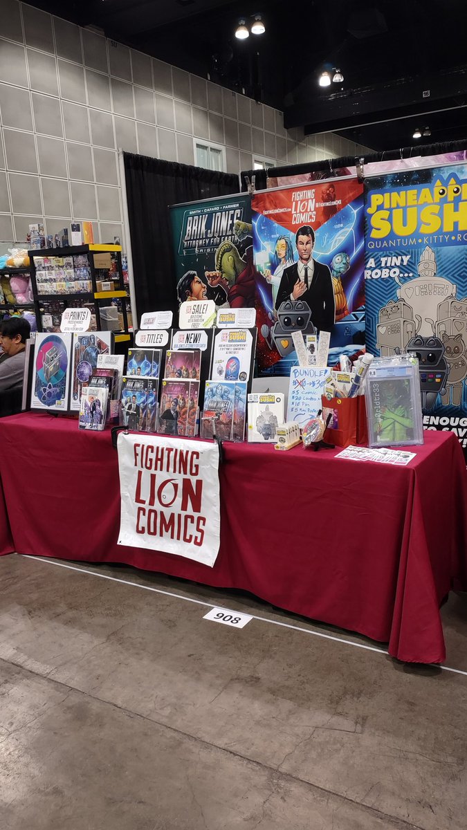 Whew! Finally set up at LACC 2024. Booth #908. If you are in the neighborhood, please stop by. <a href="/peppe_rain/">Giuseppe Cafaro</a>  is over in Artist Alley from Italy! Right next to <a href="/Marc_Silvestri/">Marc Silvestri</a> <a href="/TopCow/">Top Cow</a>! Come play international Pokemon and get them all! LLAP-Phil 🖖

P.S. this year I made coasters.