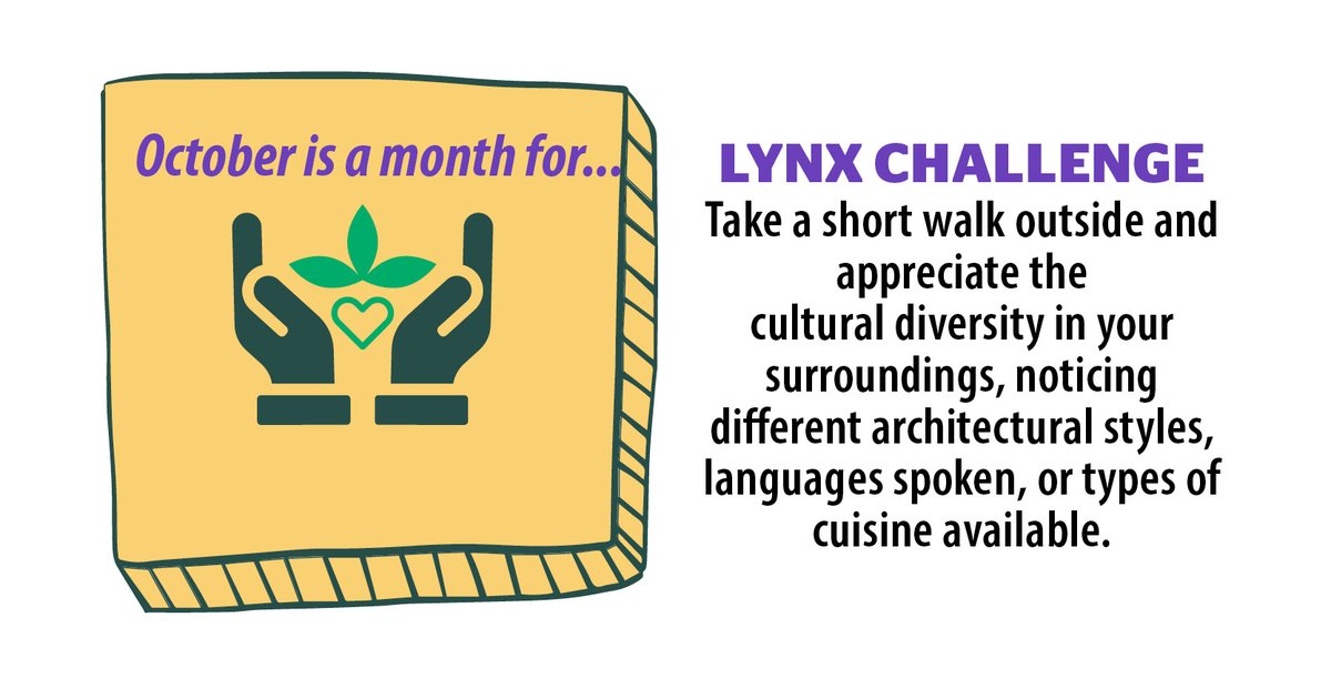October is all about Well-Being! 🌿

This month, we encourage you to step outside and reflect on the cultural diversity around you—whether it’s the variety of architectural styles, languages spoken, or cuisines offered. 

What stands out to you?