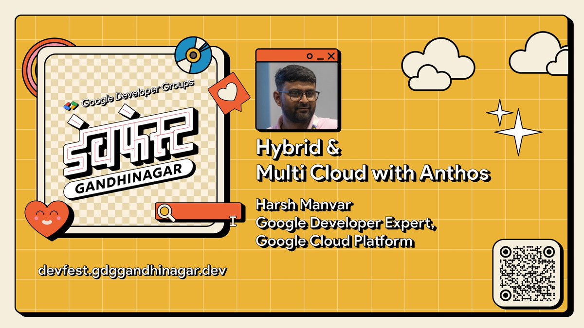 GDG_Gandhinagar's tweet image. 📢 Level up your cloud knowledge at #DevfestGNR2024!
We're excited to have @manvar_harsh speaking on "Hybrid & Multi Cloud with Anthos."
Grab your tickets now and don't miss out: devfest.gdggandhinagar.dev/home
#cloudcomputing #anthos #googlecloud