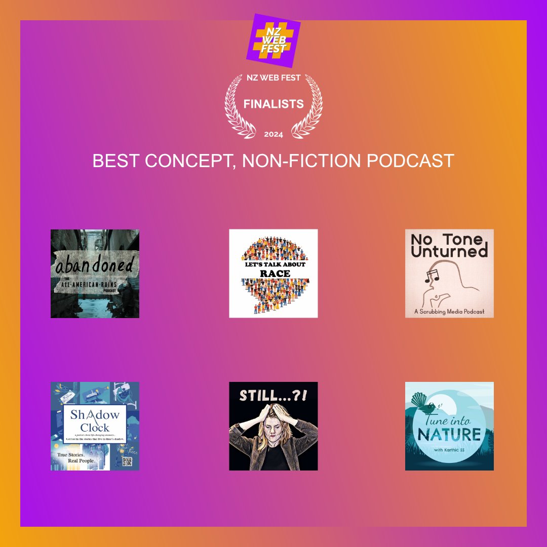 Good luck to all the nominees for our BEST CONCEPT, NON-FICTION PODCAST award

All-American Ruins
<a href="/LtarShow/">LTAR Show</a>
No Tone Unturned
@shadowclockpod
STILL...?!
<a href="/tunenatureshow/">Tune into Nature Podcast 🎙🌏</a>

🎧🤞🌟🤞🎧
#audiofictionworldcup #podcast