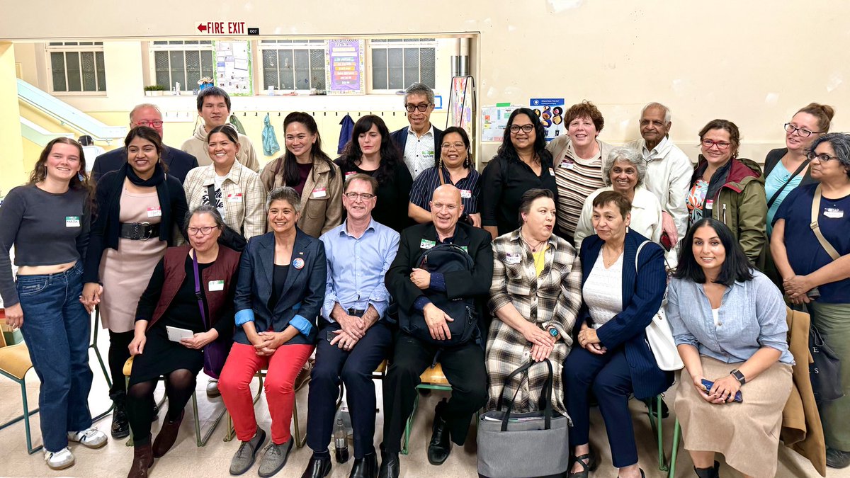 Our <a href="/bcndp/">BC NDP</a> candidates ⁦<a href="/NikiSharma2/">Niki Sharma</a>⁩ ⁦<a href="/mableelmore/">Mable Elmore</a>⁩ ⁦<a href="/NdpJoan/">Joan Phillip</a>⁩ showed up⁩ ⁦<a href="/ccnhbc/">Cedar Cottage Neighbourhood House</a>⁩ ALL-Candidates meeting when none of ⁦<a href="/Conservative_BC/">Conservative Party of BC</a>⁩ did. This #BCelxn is too important and we’re proud to tell people about ⁦our plan: bcndp.ca/actionplan