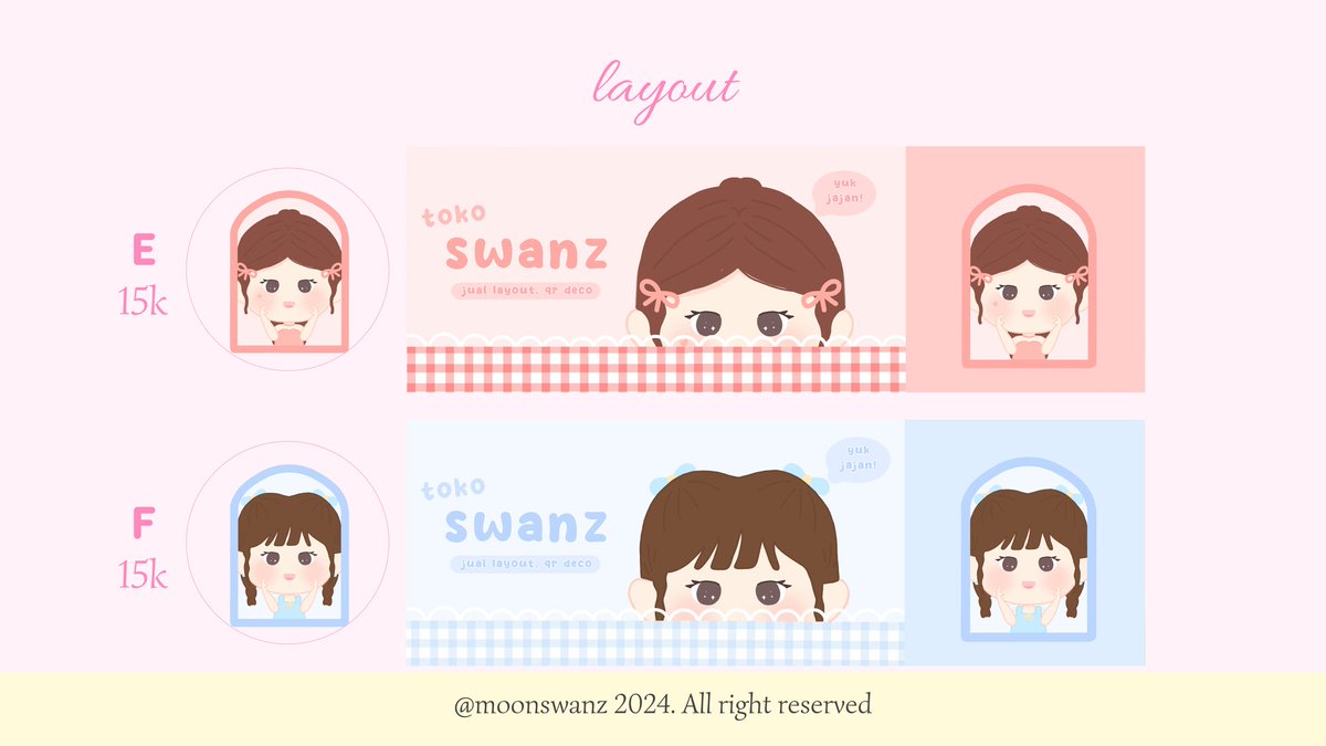 ‎ᵐᵒᵒⁿ - OPEN LAYOUT, QR DECO🎀✨ mt after dm tweet media