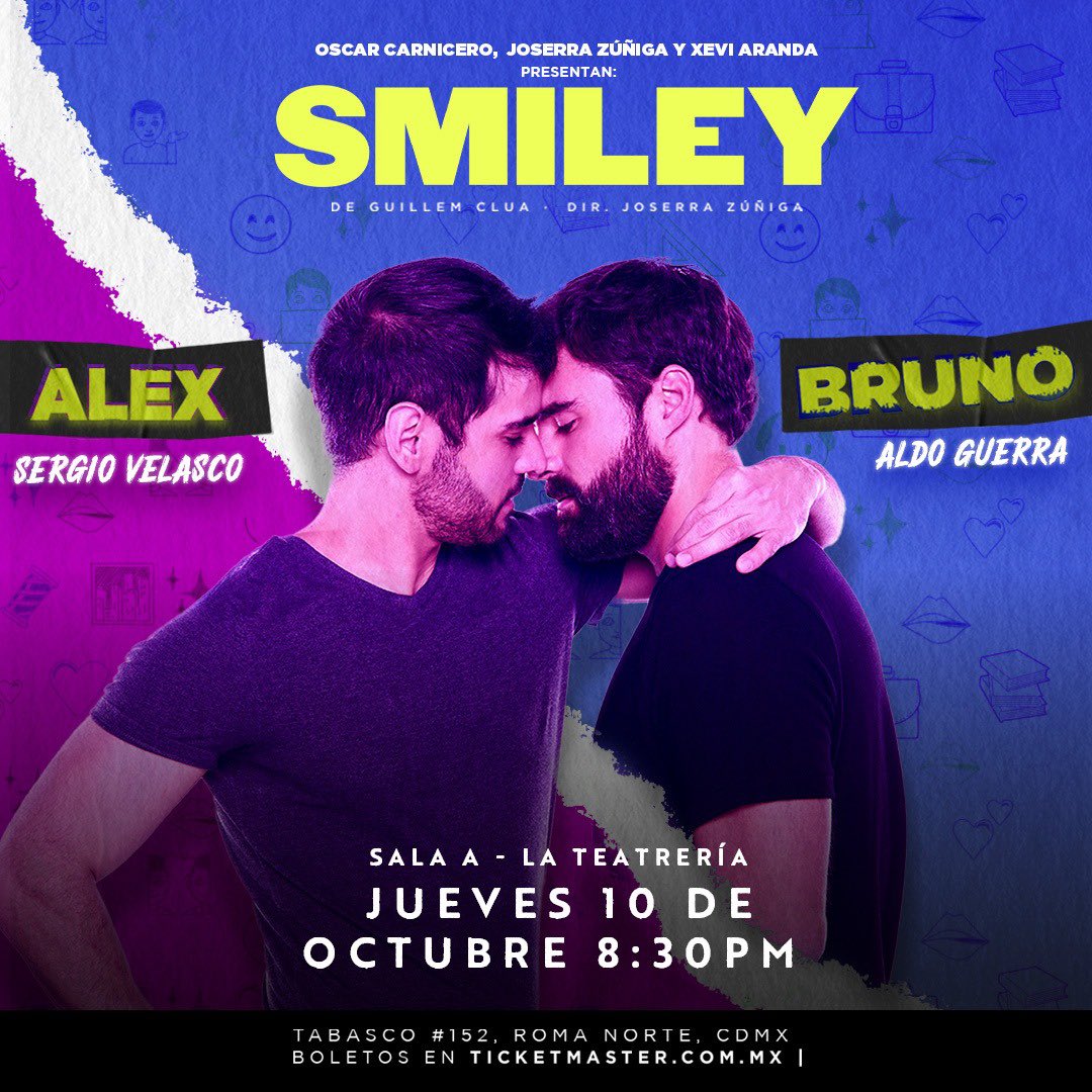 Únete a nosotros en esta función de #SMILEY 🥵 donde la tensión es tan fuerte que unirá a dos mundos completamente opuestos✨ 

🗓️Jueves 10 de octubre, 8:30 pm 
🎟️Boletos en taquilla o en bit.ly/Smiley_LT