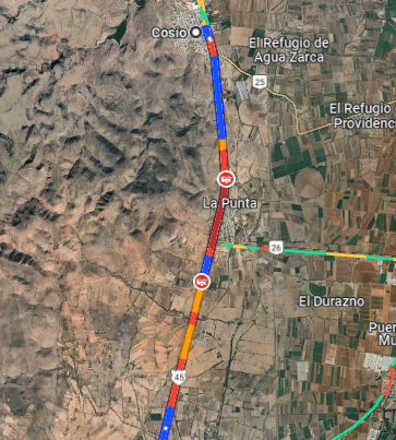 monitoreo_m's tweet photo. Buenas noches. Contarán con reporte de incidente en carretera Cosío-Rincón de Romos dirección sur. 

@CAPUFE @GN_Carreteras @088_GN https://t.co/5srCkd5x6o