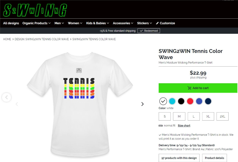 Swing2WinBrand's tweet photo. Stand out on the tennis court with your swing &amp; a SWING2WIN shirt. Check out the apparel at https://t.co/TyTg7hFaLJ if you play #tennis.
#SWING2WIN #sportsapparel #activewear #weekendwarriors #tennisplayer #tennisapparel #tennisfun #tennisfan #tennisracquet #atptour #wtatour https://t.co/Csfcqq8xdV