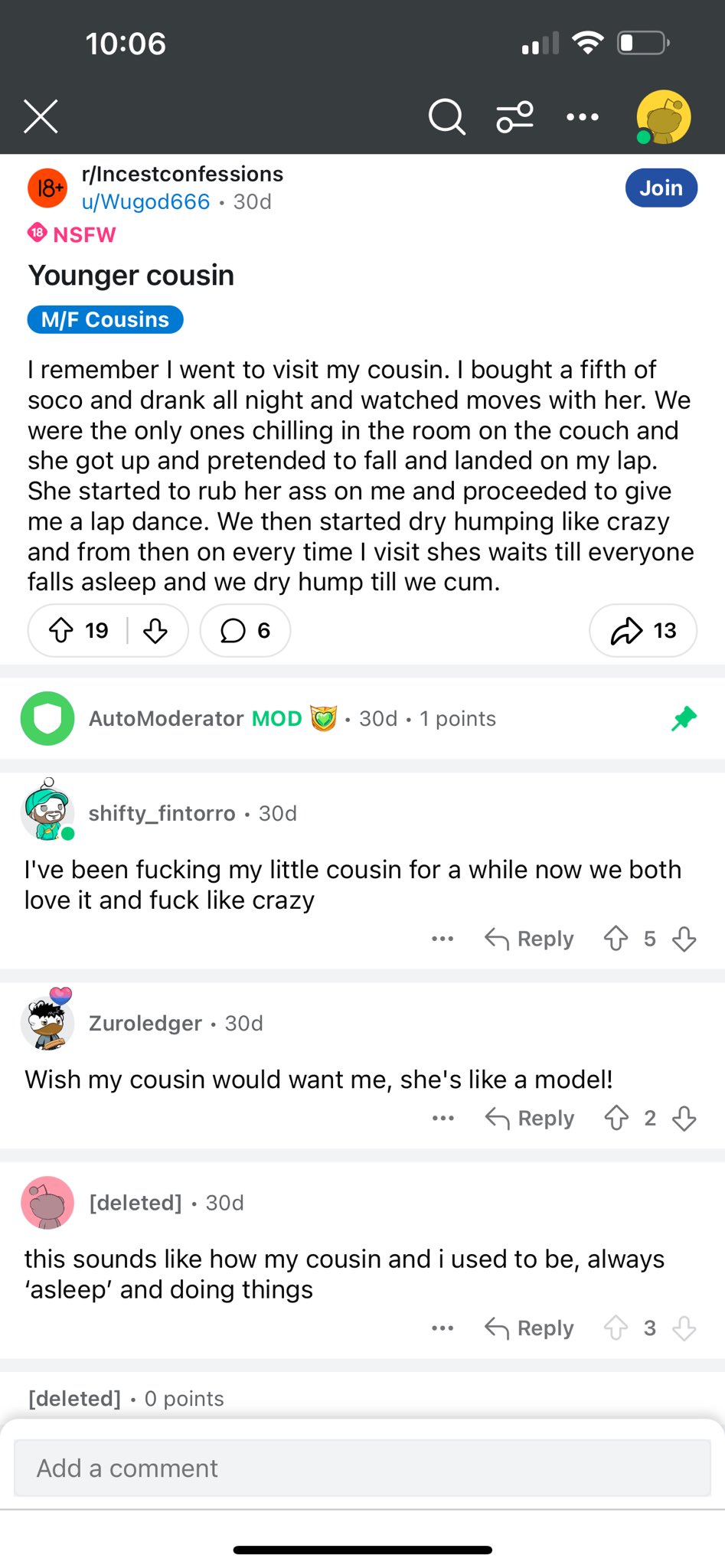 Ime Udokas Sidechick on X: And heres Wu on Incest Confessions on Reddit.  t.corEf3mzwYVv  X