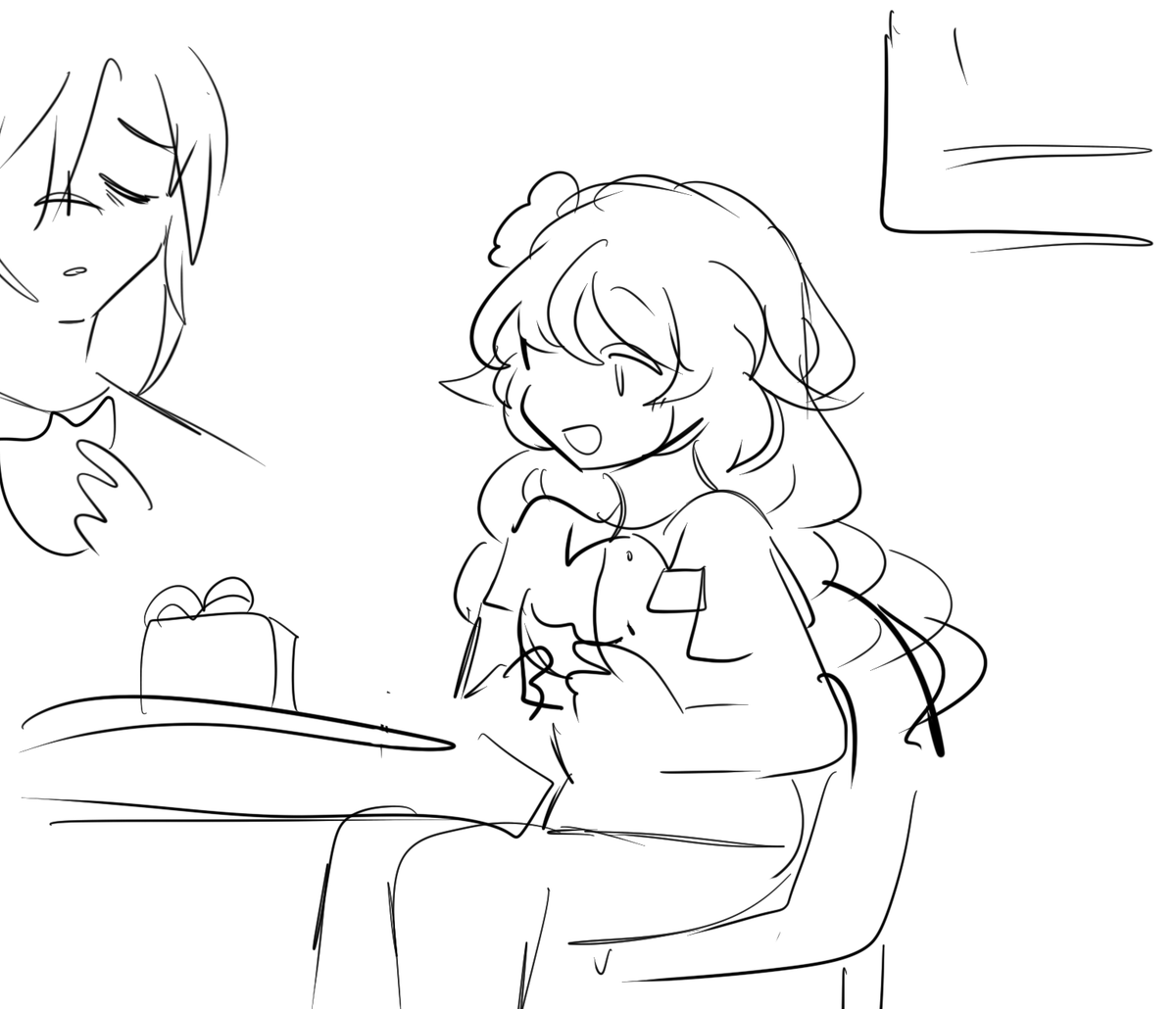 ciniminio's tweet photo. #inkober day 4
A world where Cini gets banned on twitch so she works in retail https://t.co/ds9eiqx5wV