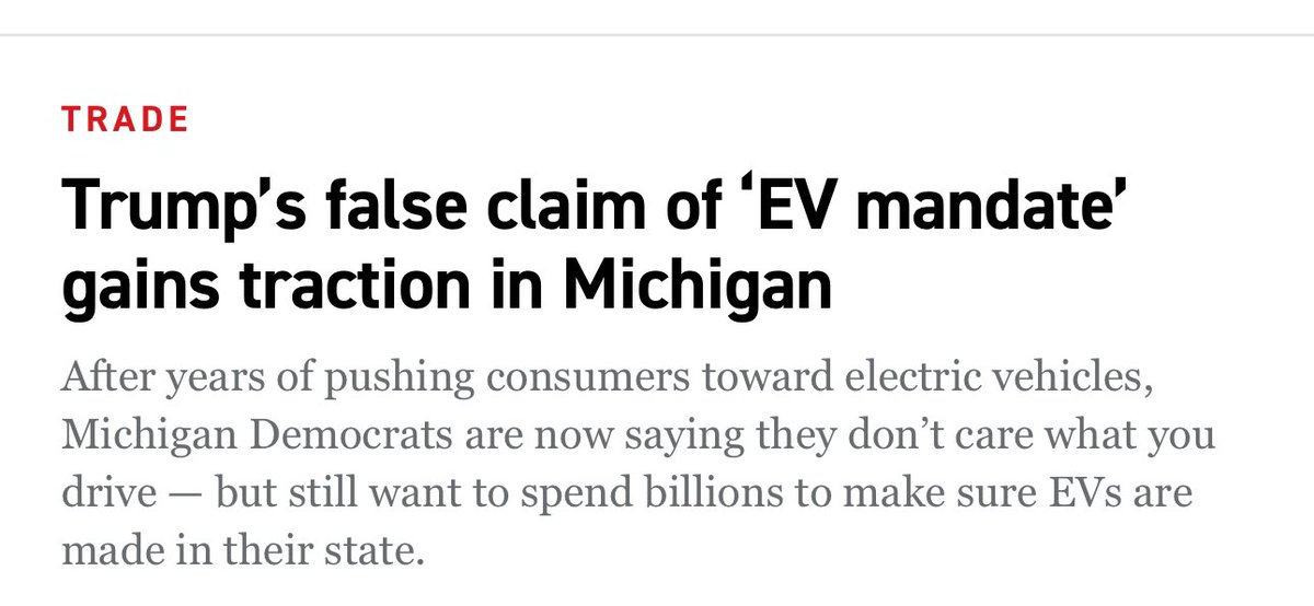 redsteeze's tweet image. Kamala Harris co-sponsored a bill that requires an EV mandate. This is not a false claim from Trump or anyone else. It's in the congressional record. With her name attached to it. 

Also, "Where's GAVIN?"
