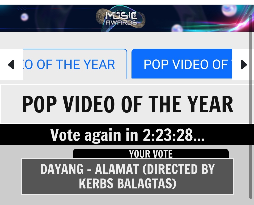 chai_tterbox's tweet photo. MGA MAGILIW!!! Register your GMail accounts and let's vote for #Dayang as #MYX_PopVideoOfTheYear and #WalangHanggan as #MYX_MellowVideoOfTheYear!!! ๐ #ALAMAT ๐ค
Pwede tayo bumoto up to 10x/day, nag-refresh lang yung counter every 2 hrs and 25 mins
VOTE:
https://t.co/ePTwe3tig2 https://t.co/qiqKhhryn5