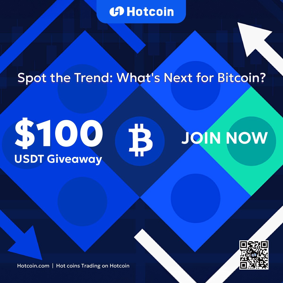 HotcoinGlobal's tweet photo. 🚨 Spot the Trend: What's Next for Bitcoin? 🚨

As Bitcoin's price makes headlines, here's your chance to predict its next move & WIN! 🎉

How to Participate: 
1️⃣ Follow us 
2️⃣ Retweet & comment: Will Bitcoin go ⬆️ up, ⬇️ down, or ➡️ stay the same?

💬 @Tag 3 friends to join in!

💰 Rewards: 10 lucky winners with the correct prediction will share 100 USDT in Futures Vouchers! 💸

📅 Deadline: October 9, 23:00 (UTC+8)

Don’t miss out! 

#Hotcoin