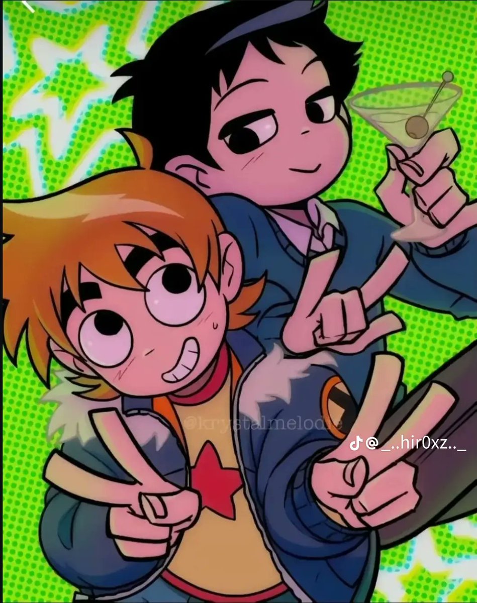 SamWho_0's tweet image. finally had someone to do this with me :))
#ScottPilgrimTakesOff 
#template
#friends