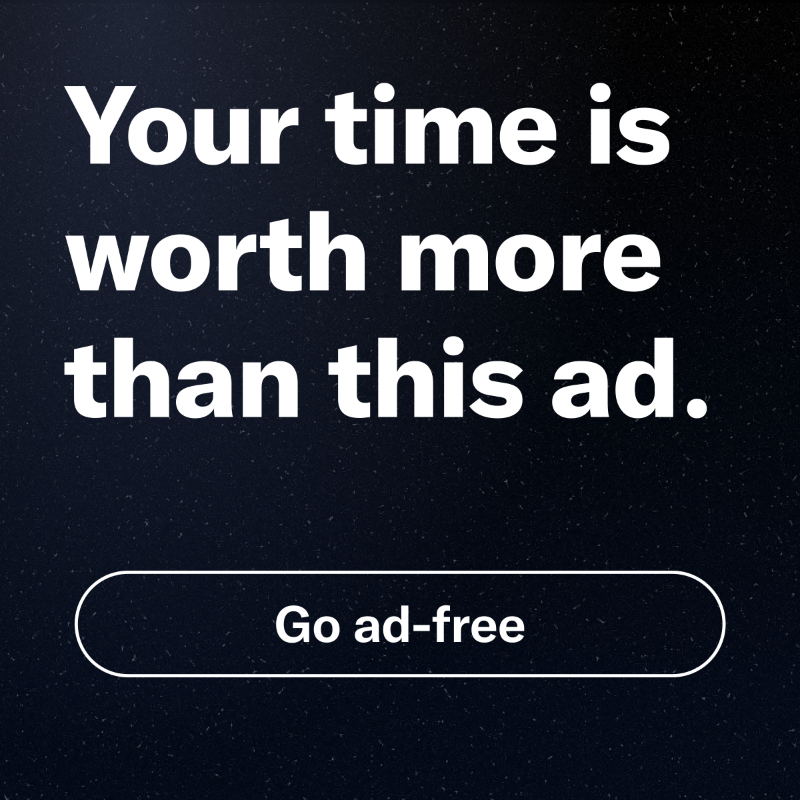premium's tweet photo. Go ad-free right now with Premium+