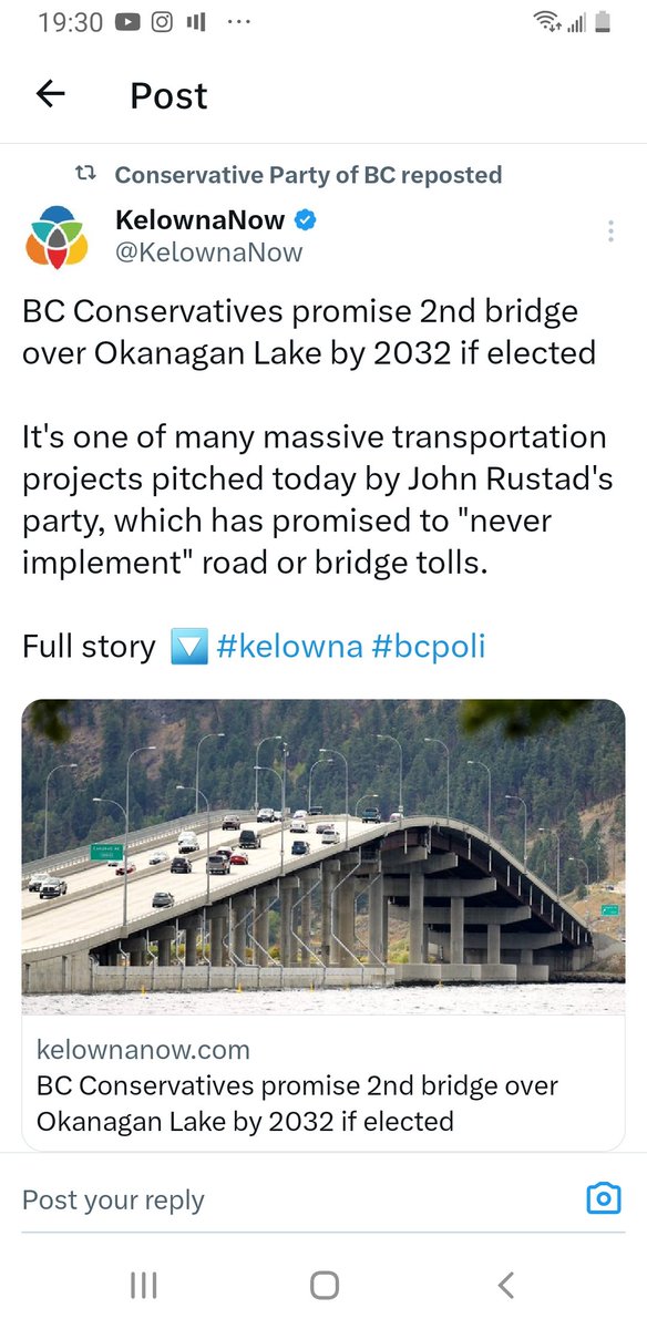 mack4change's tweet image. Want a second bridge crossing West Kelowna - Peachland? The Highway 97 traffic is backed up daily, rush hour and the traffic jam during the summer are getting worse. @Conservative_BC will build a 2nd bridge and keep our people and commerce moving! #bcfirst #okanaganfirst