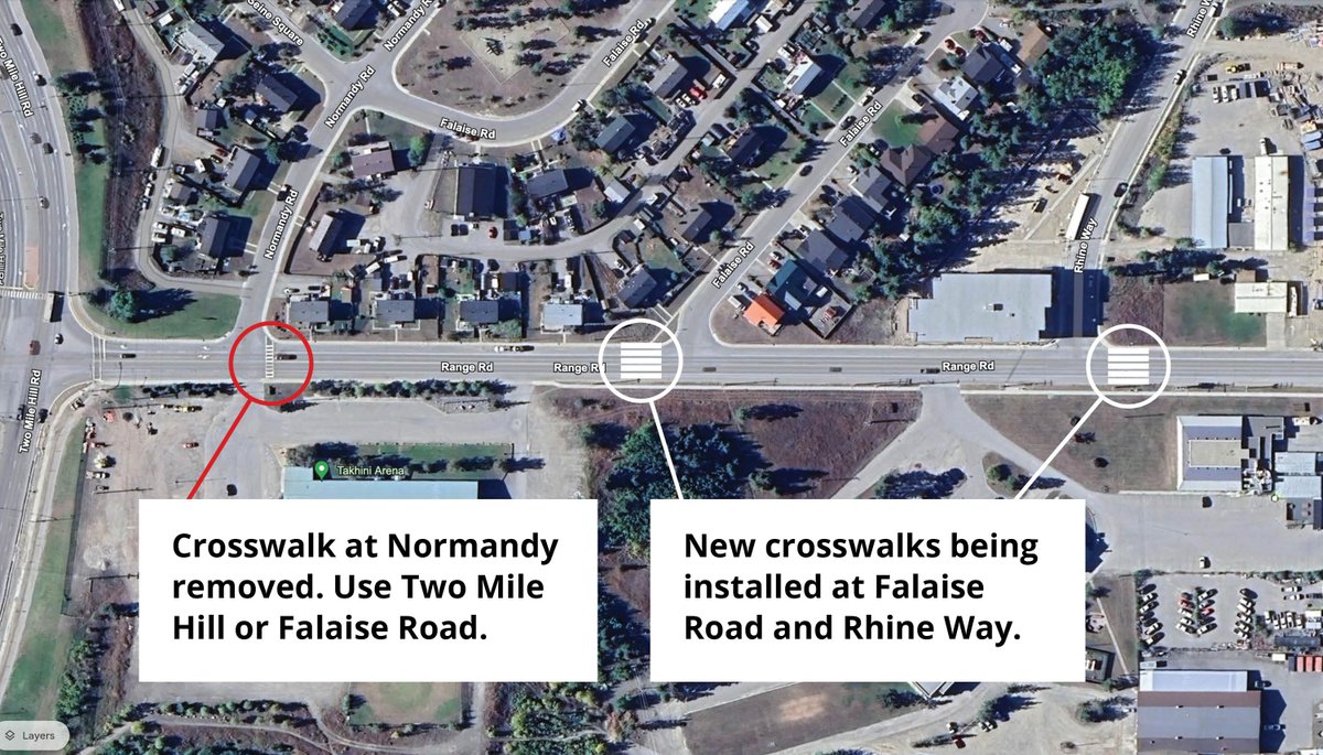 The City is continuing to make Range Road safer for all users.

Two new pedestrian crossings will be installed along Range Road. One will be at the south side of Falaise Road and one will be at the north end of Rhine Way.

Read more at whitehorse.ca/safety-improve…