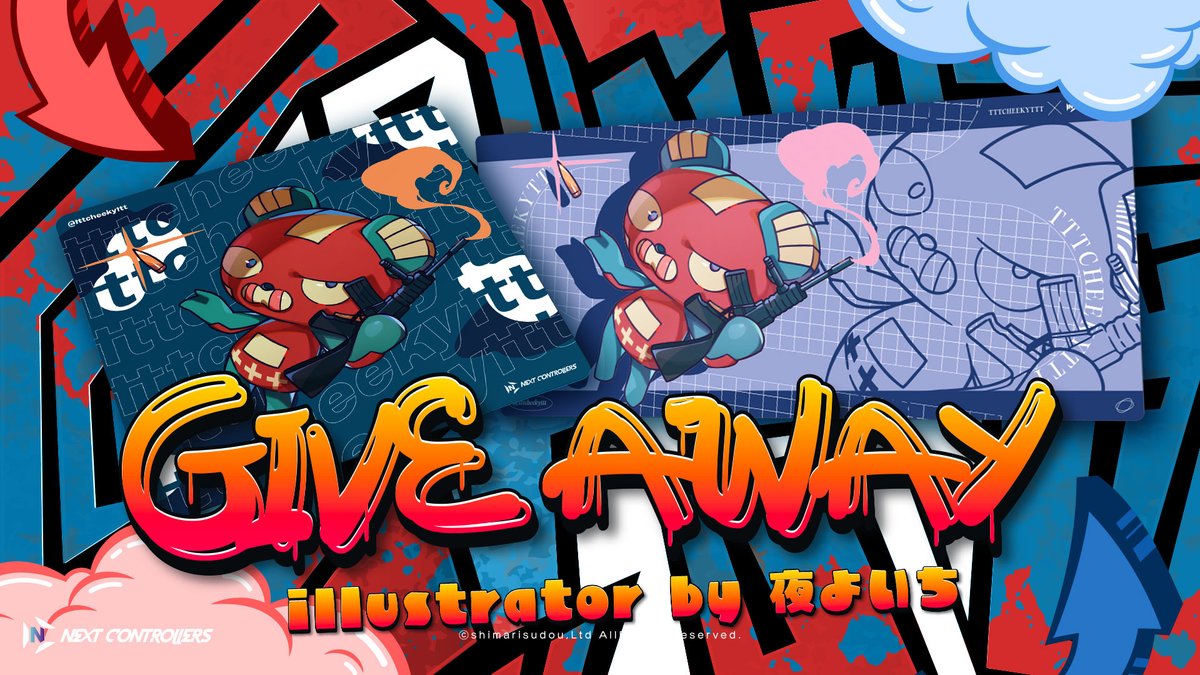 🔵コラボマウスパッド予約開始＆プレゼント🔴 

ゲーミングマウスパッドを夜よいちさんに描いてもらいました🐼
サイズは2タイプ

条件 RT＆<a href="/tttcheekyttt/">【SBI】tttcheekyttt</a> をフォロー 

5名様に🎁 
〆10/12 
amazon.co.jp/dp/B0DJ2HY4HF  

#チキパッド  

※発送及びご連絡は<a href="/shimarisudou/">Next controllers by 株式会社しまリス堂</a>が行います

 #プレゼント #懸賞