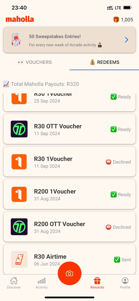 mathabojo's tweet image. Earn FREE OTT, 1Voucher, and so much more with Maholla! 😍

Play games, take surveys, and watch your points soar in the app! 📈

Use my referral code A4IZG when you sign up, and you'll score entries into the weekly Sweepstakes prize pot worth R5,000!💰maholla.com