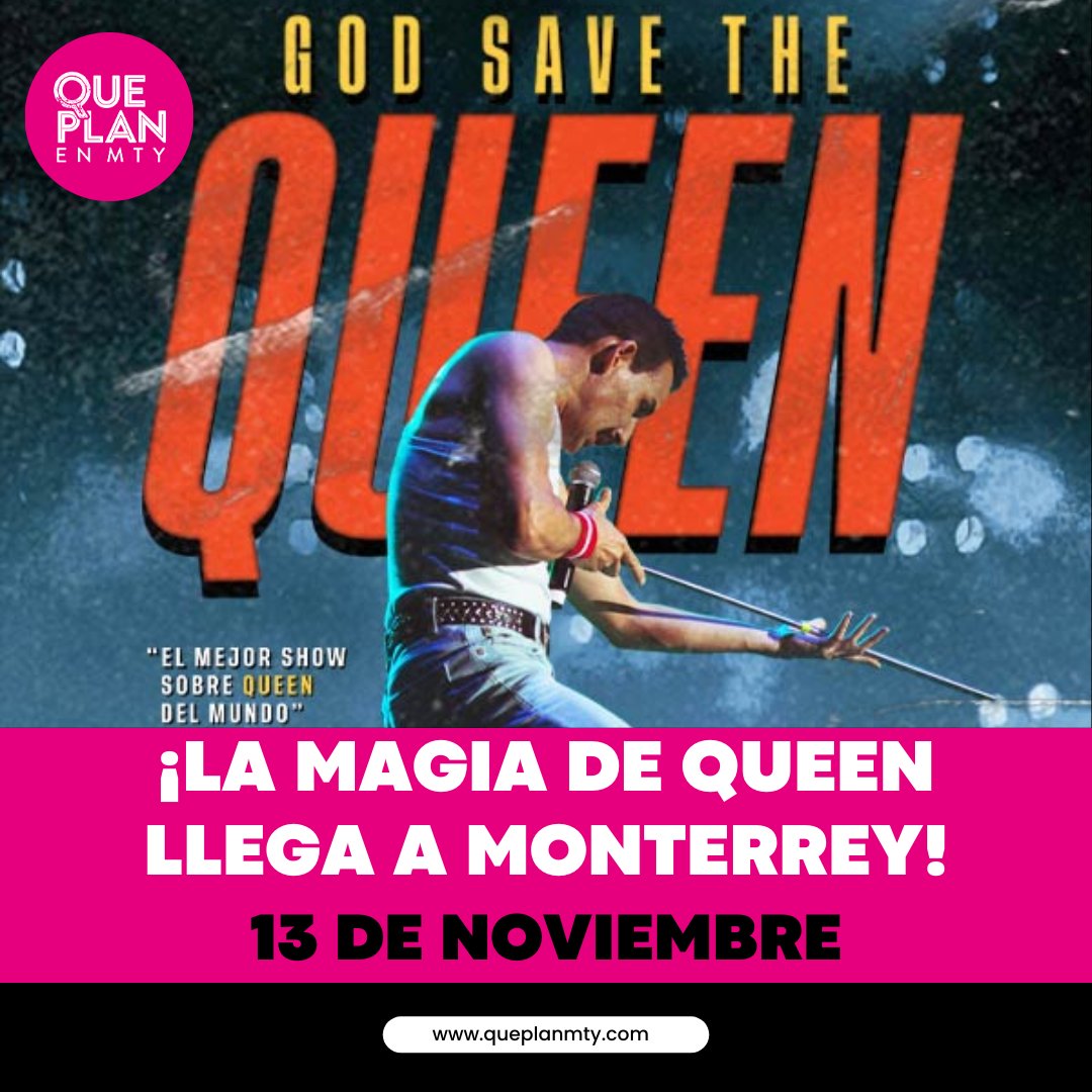 QuePlanenMty's tweet photo. 🎤 ¡Prepárate Monterrey! 🎸 El 13 de noviembre, la magia de Queen llegará a la #ArenaMonterrey con "God Save The Queen", el show que te hará revivir los mejores momentos de la legendaria banda. 🌟 No te pierdas esta experiencia épica que forma parte del #WorldTour2024. https://t.co/yKbyWbeYQX